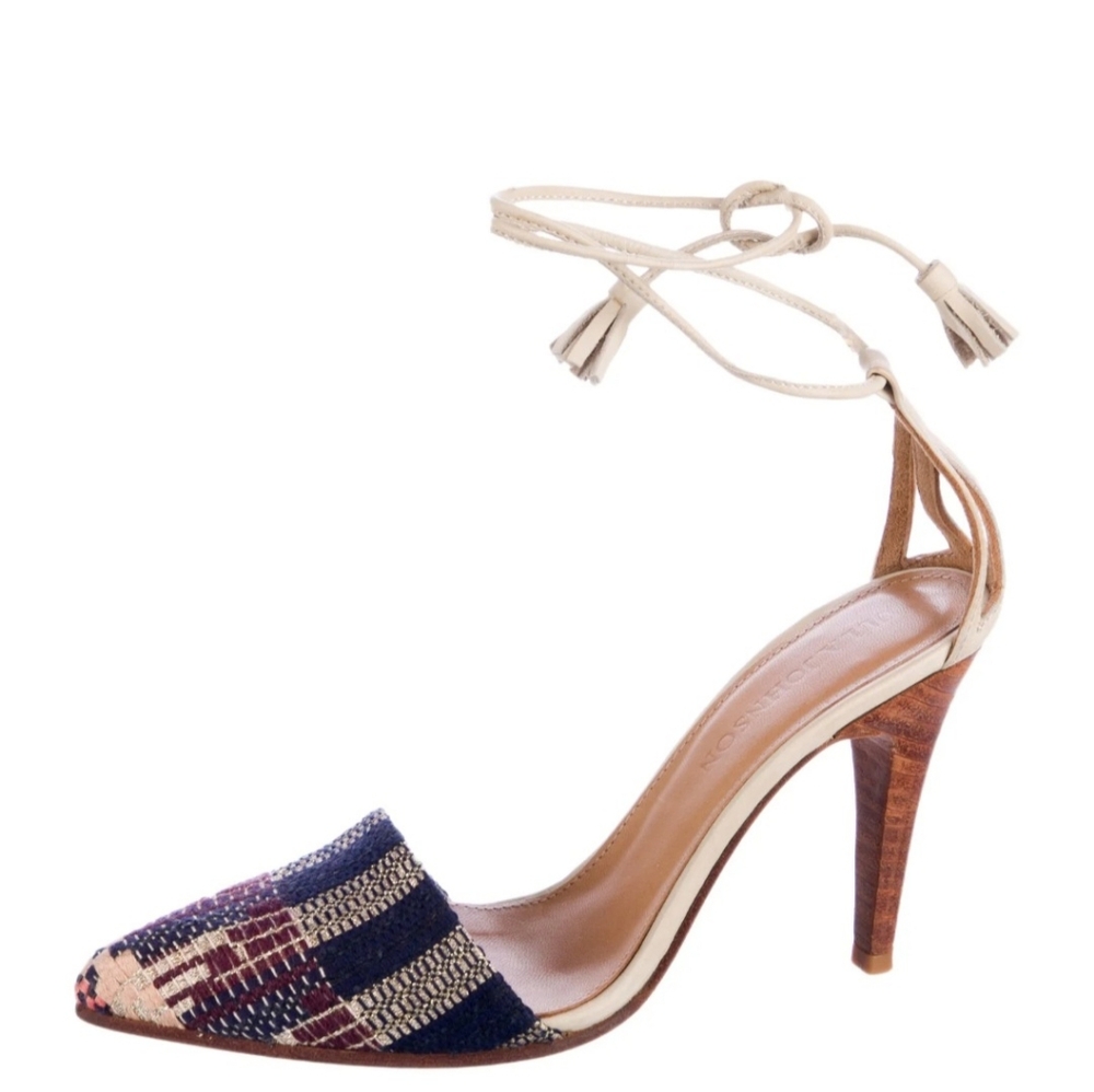 Ulla Johnson Colorblock Pattern Sandals Heels - image 1